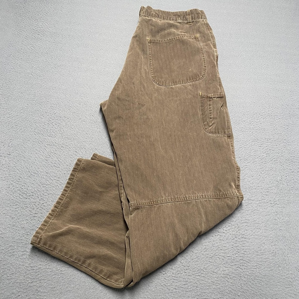 Kuhl Pants Mens 36x32 Brown Carpenter Relaxed Fit‎ Wide-Leg Cotton Pockets